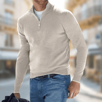 Mark | Half-Zip Trui | Casual Comfort | Zachte Wolmix