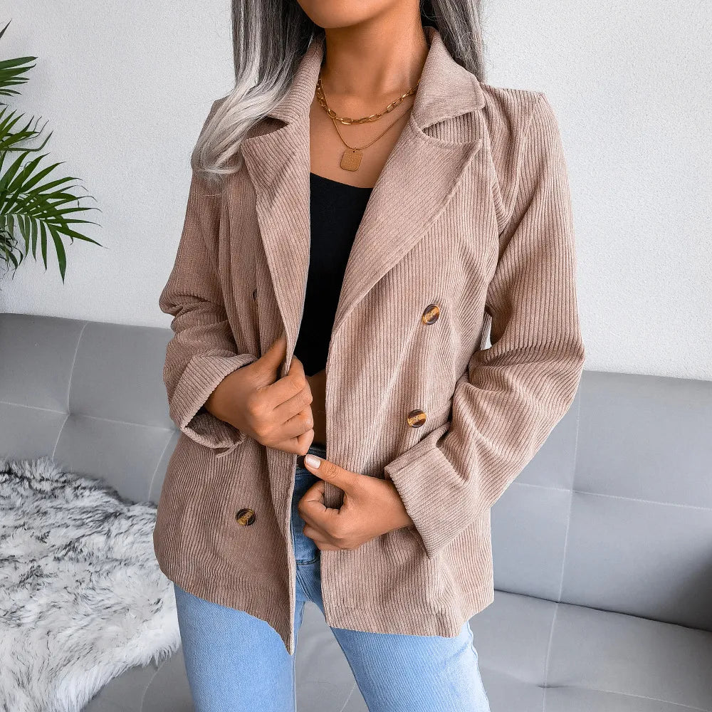 Eva | Dubbele Knopen Blazer | Casual Chic | Ribfluweel