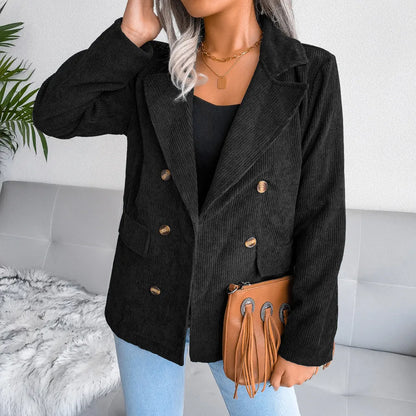 Eva | Dubbele Knopen Blazer | Casual Chic | Ribfluweel