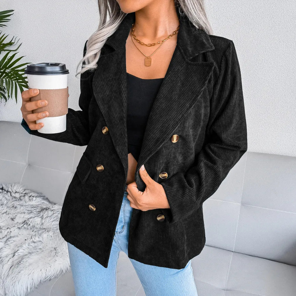 Eva | Dubbele Knopen Blazer | Casual Chic | Ribfluweel