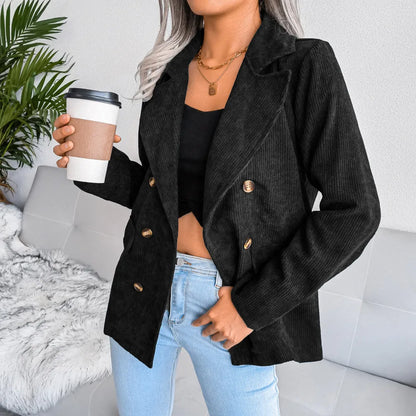 Eva | Dubbele Knopen Blazer | Casual Chic | Ribfluweel