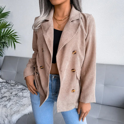 Eva | Dubbele Knopen Blazer | Casual Chic | Ribfluweel